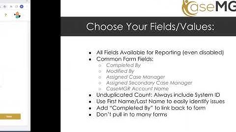 CaseMGR Basic Reporting (Live Session Recording)