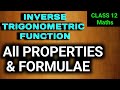 Inverse Trigonometric Function | Properties &amp; Formulae | Class 12 Maths