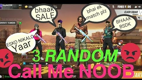 3 Random Player Call Me Noob ।। I challenge Them 1 vs 3 Custom Room - GARENA FREEFIRE