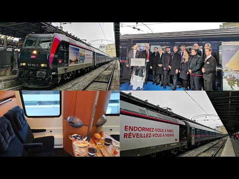 Le premier train Nightjet ÖBB/SNCF à Paris Est.