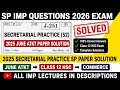 2026 Secretarial Practice SP Paper Solution| June Atkt Answers Class|12 Hsc Exam SOLUTION|Commerce