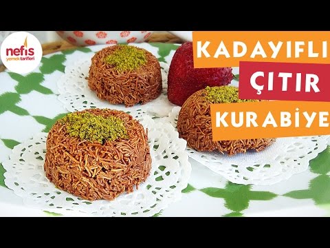 2 Malzemeli Kadayıflı Çıtır Kurabiye - Kurabiye Tarifleri - Nefis Yemek Tarifleri