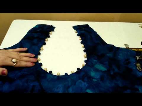 Perfect Round Neck Cutting & Stitching//Potli Neck Design