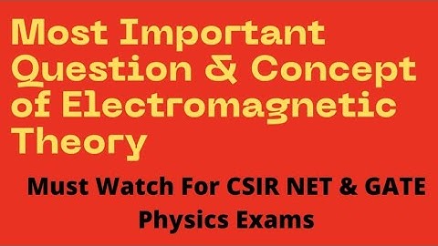 Most Important Concept & Question of Electromagnetic Theory | CSIR NET | GATE Physics Exam