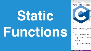 Statische functies | C-programmeerhandleiding