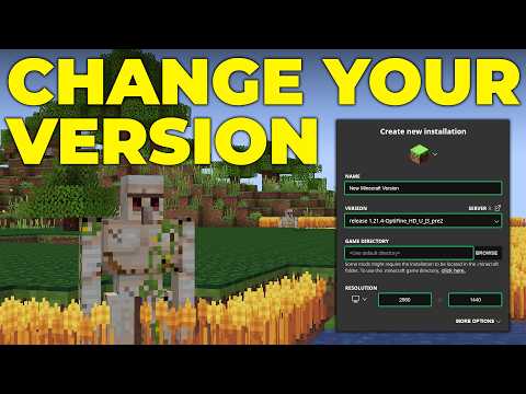 Как изменить версию Minecraft (Java Edition)