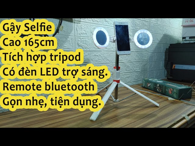 Review Gậy Chụp Ảnh Tự Sướng Có Đèn Led Selfie Tripod Stick 3 Chân Bluetooth Giá Rẻ | Thích Là Mua