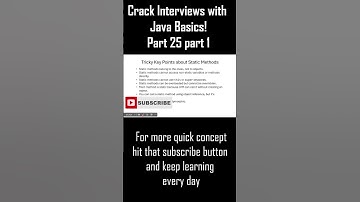 Tricky Static Keyword Questions in Java (Part-1) | Java Interview Shorts