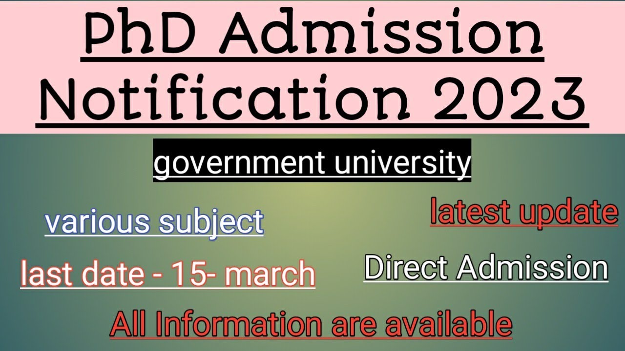 phd in library science notification