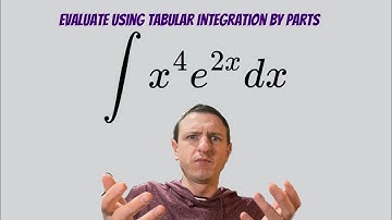 Integral of x^4e^2xdx Using Tabular Integration by Parts!