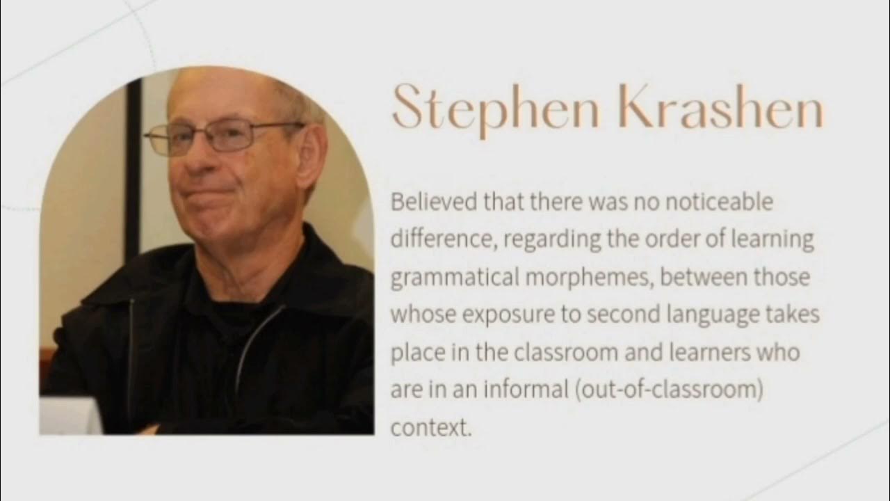 NATURAL ORDER HYPOTHESIS TRANSITIONAL FORMS by Stephen Krashen YouTube