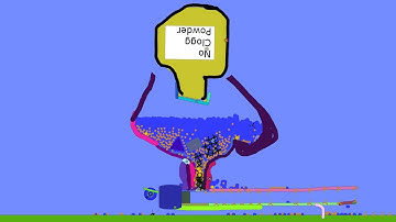 【Algodoo】Clogged water pump.　ウォーターポンプの詰まり