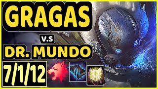 AHAHACIK (GRAGAS) vs DR. MUNDO - 7/1/12 KDA JUNGLE CHALLENGER GAMEPLAY - EUW