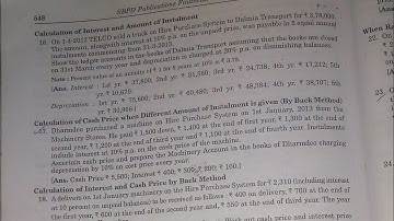 Solution of ques. no.16,17&18 of Hire Purchase System (HPS)of B.Com Part 1, Dr.SK Singh, Accountancy