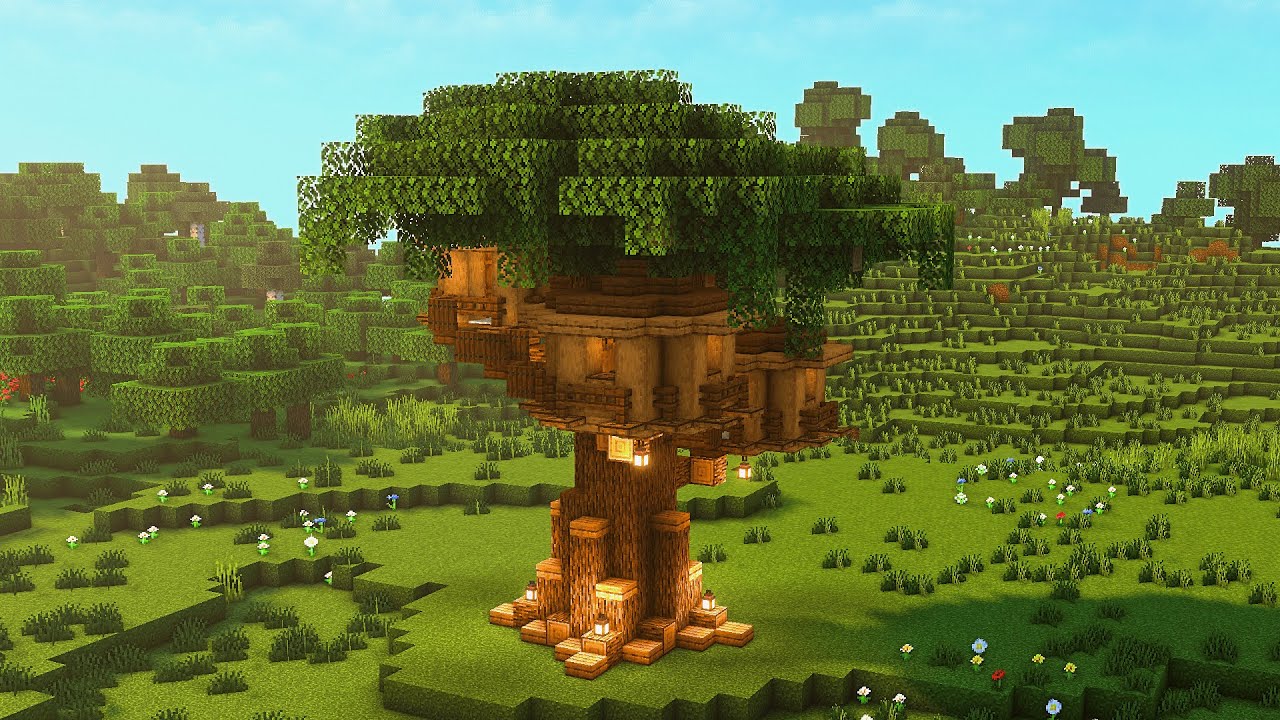 Minecraft Treehouse Tutorial Youtube How To Build a Tree House In Minecraft (Tutorial) - YouTube