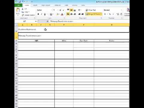 ms word action plan template