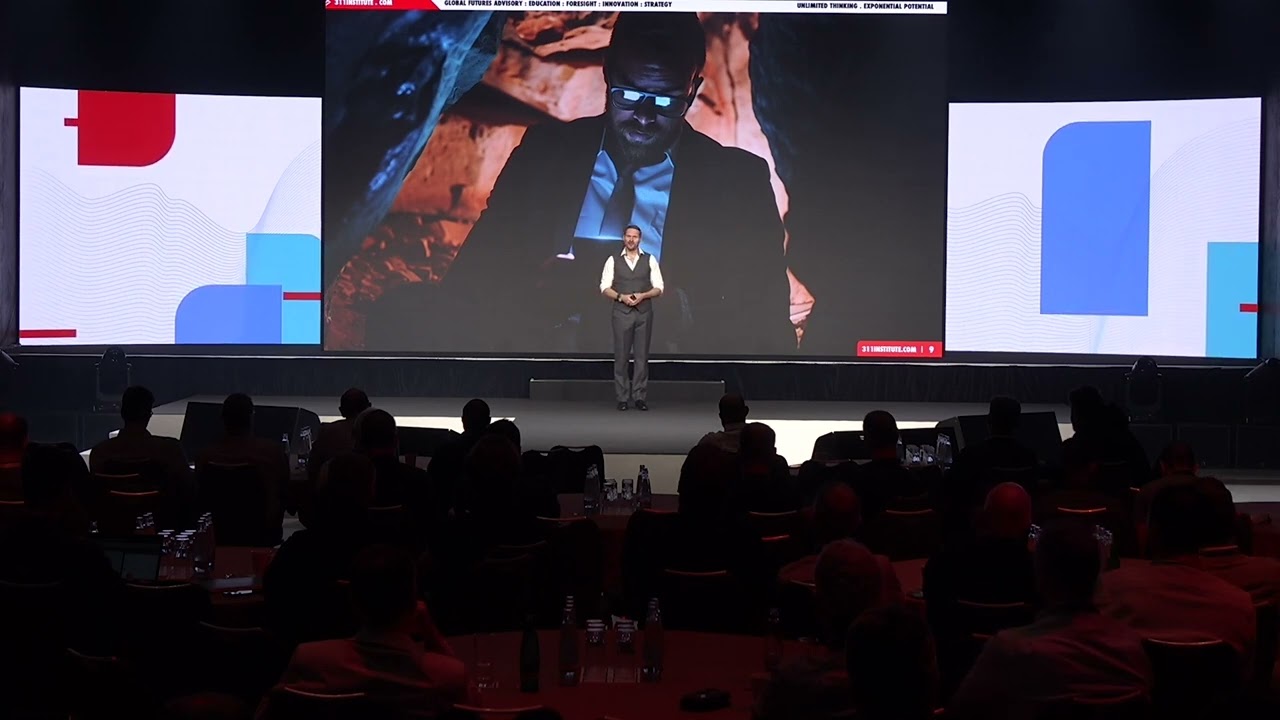 Matthew Griffin on stage: The Future of Cyber Security and Emergent Threats