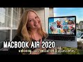 UNBOXING AND CUSTOMIZING MY MACBOOK AIR 2020 13' | with accessories