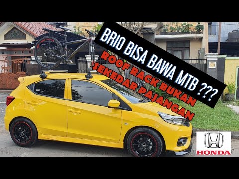 MODIFIKASI HONDA NEW BRIO menggunakan Rak  SEPEDA  atap  