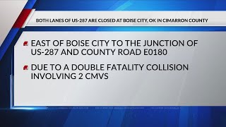 2 dead in Cimarron County wreck on US 287 Sunday, lanes closed