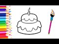 Drawing a cake for children / bolalar uchun tort chizish