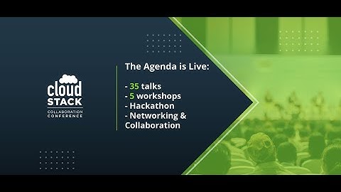 CloudStack Collaboration Conference - November 9 - 12, 2021