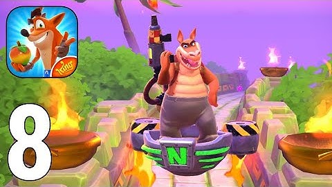 Crash Bandicoot: On the Run‪! Gameplay Walkthrough Part 8 - VS Nitro Dingodile Boss Fight