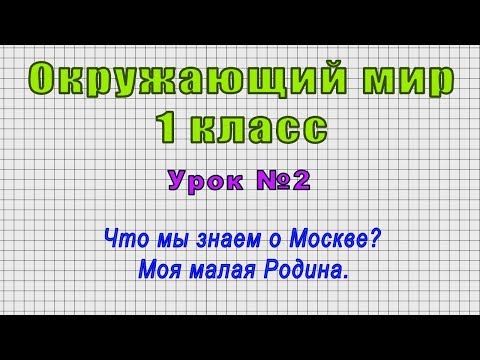 Окружающий мир 1 класс (Урок№2 - Что мы знаем о Москве? Моя малая Родина.)