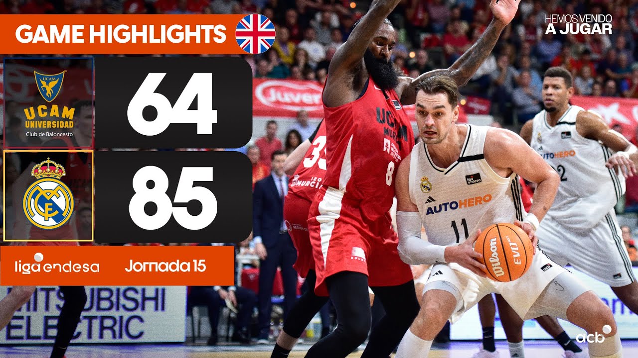 UCAM Murcia - Real Madrid (64-85) GAME HIGHLIGHTS | Liga Endesa 2024-25 ...