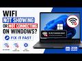 FIX WiFi Missing or Not Connecting on Windows (2026 Guide)