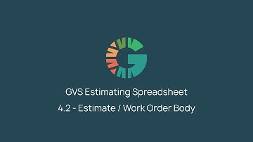 GVS Estimating System - 4.2 - Estimate Work Order Body