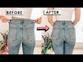 HOW TO TAKE IN THE WAIST OF YOUR JEANS | NO SEWING EASY + QUICK