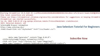 Write a script to bring title ,URL ,source code of the Webpage using selenium webdriver