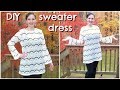DIY Easy Sweater Dress How to Sew a Dress Tunic with Flared Sleeves