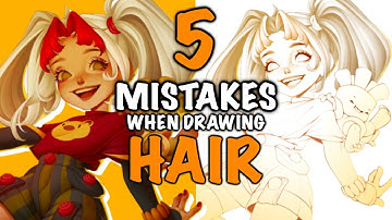 5 BIG MISTAKES artists make when drawing HAIR
