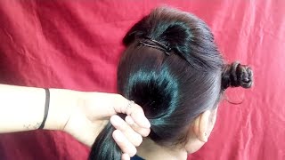 Super Quickly Very Easiest Gorgeous Juda Bun Hairstyle For ladies For wedding |#youtube #subscribe