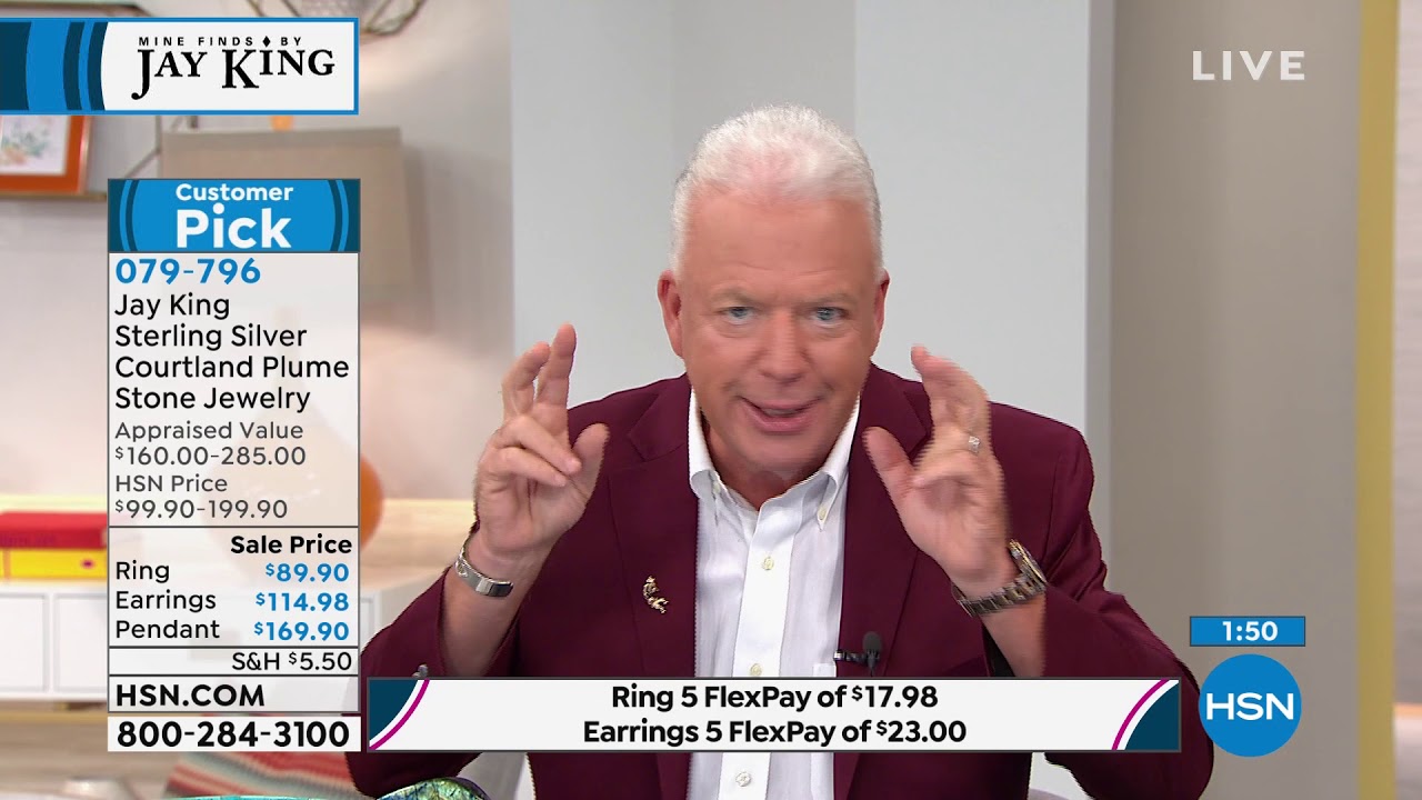 Jay King Sterling Silver Courtland Plume Stone Ring