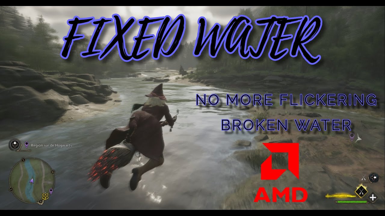 Hogwarts Legacy water bug glitch fix test on AMD cards YouTube