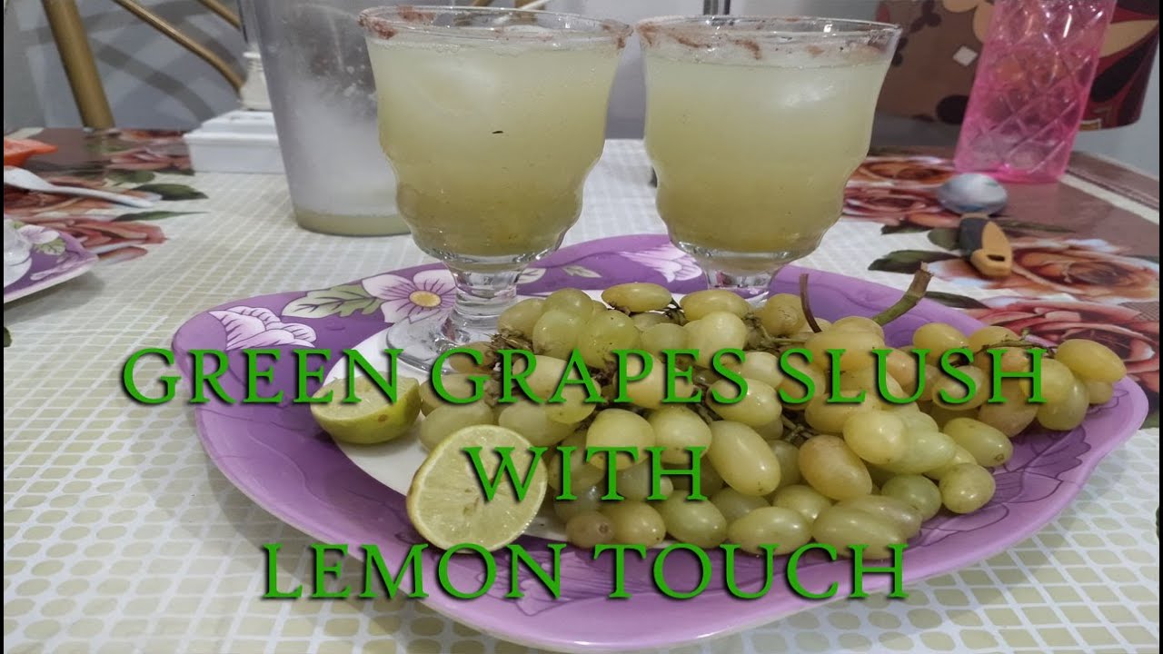 GRAPE SLUSHIE RECIPE | GREEN GRAPEJUICE