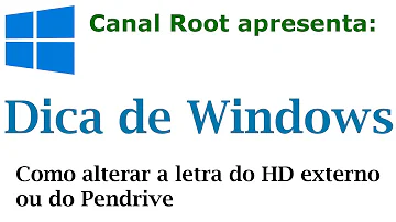 Como trocar a letra de um HD externo?