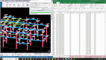 Tekla API Model - Tool Auto Connection (Tekla - Excel)