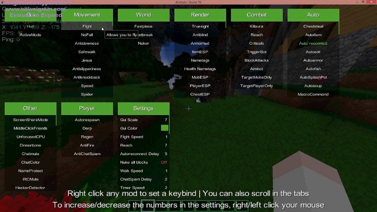 NEW ARISTOIS HACK CLIENT FOR MINECRAFT 1.11.2 (EASY TO INSTALL!) - 