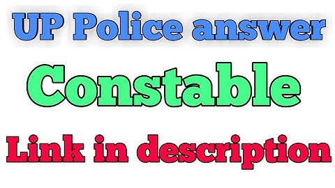 Up police constable answer key|| up police answer key || up police constable answer key || up police