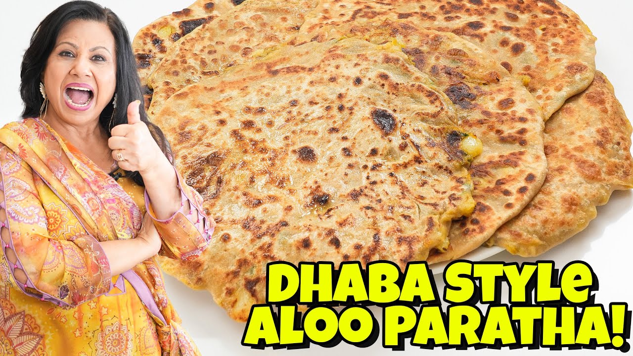 Aloo ke Bhare Huwe Phole Phole Dhaba Style  Parathay ki Recipe in Urdu Hindi - RKK