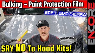 How To Bulk PPF  Full Truck Hood  GMC Sierra 2023  Paint Protection Film Installation Hand Cut