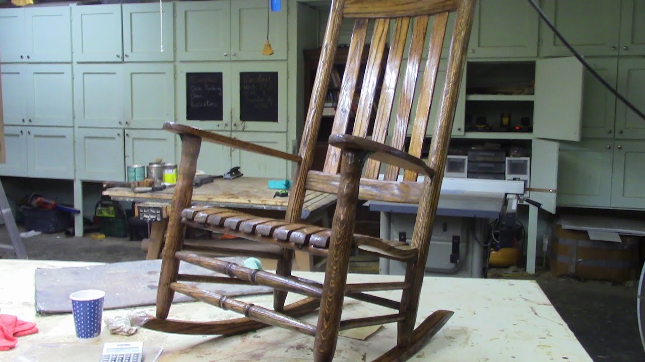 401 Restoration of Oak Carolina Rocker YouTube
