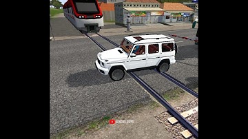 Mercedes Car 🚙 🆚 train 🚂  😱😱 | #bussid  #bussimulatorindonesia #bussimulator #bus  #trendingshorts