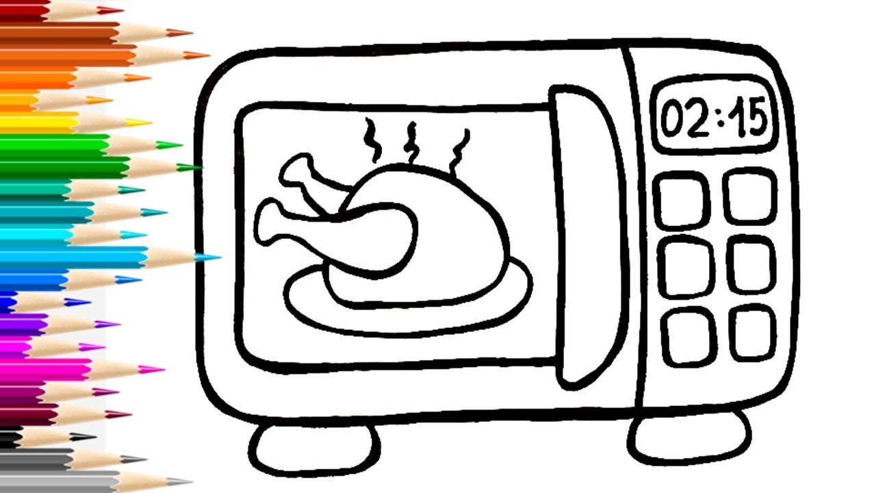 Как нарисовать микроволновку