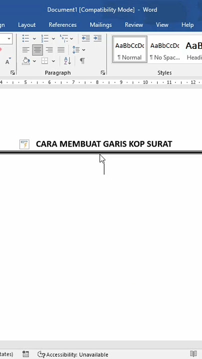 cara simpel membuat garis kop surat di Ms Word | #tutorial #microsoftwordtutorial