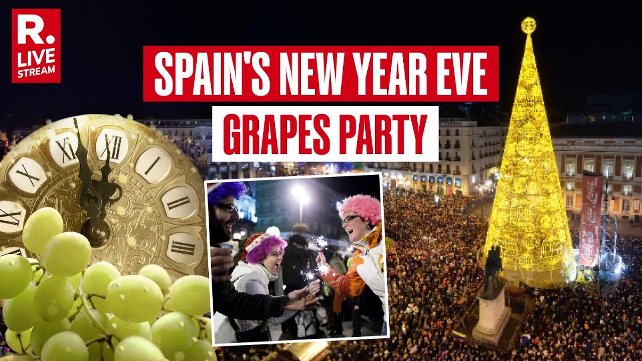 Spain’s New Year Eve Grapes Party | Madrid Welcomes 2026 With La Puerta ...